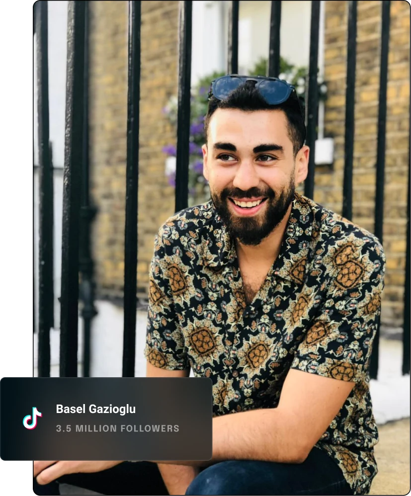 Basel Gazioglu, TikTok creator with 3.5 million followers